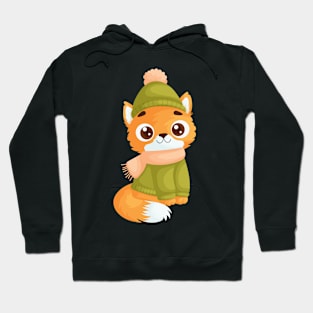 Snug Kitty in Winter Attire Hoodie